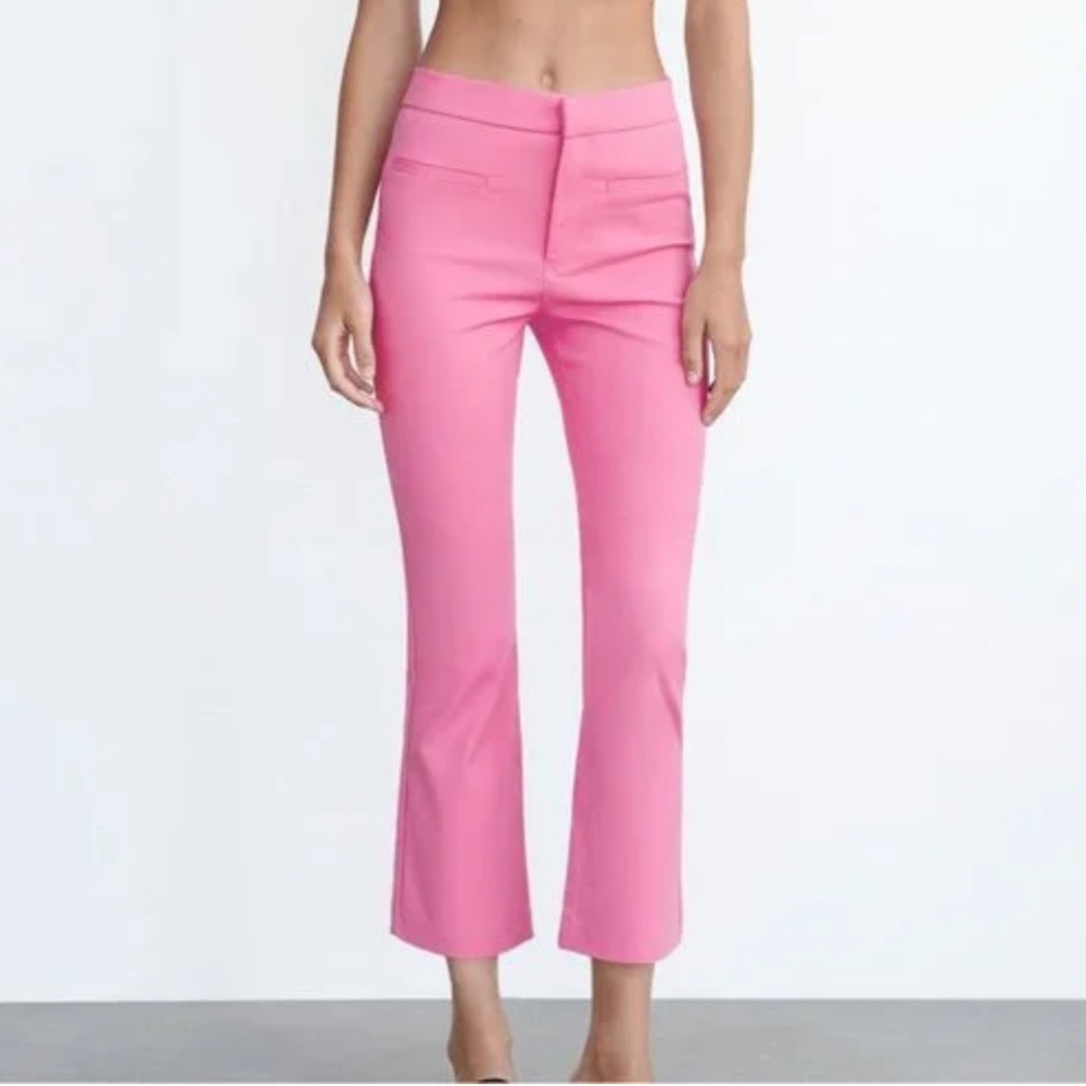 Zara Bubblegum Pink Flare Pants